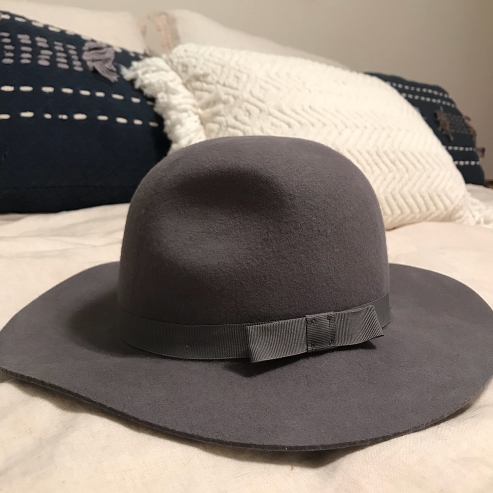 BRIXTON grey wool “piper” hat